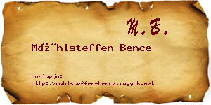 Mühlsteffen Bence névjegykártya
