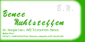 bence muhlsteffen business card